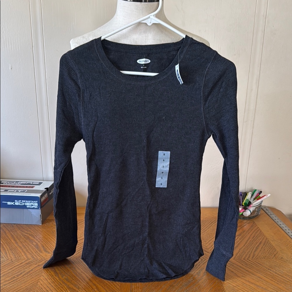 Dark Grey Long Sleeve Top - Picture 2 of 9